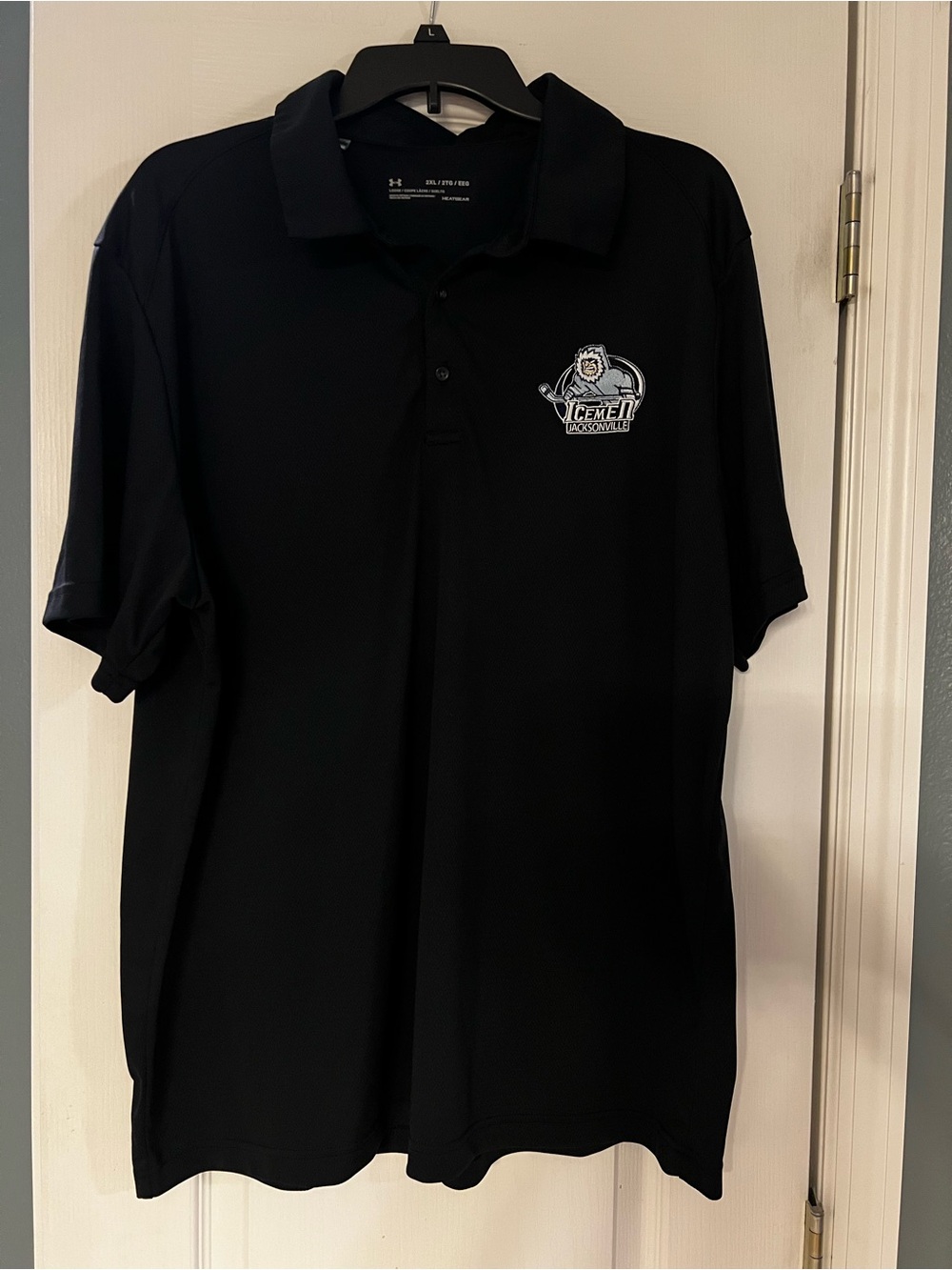 Under Armour Black Men's Polo with Jacksonville IceMen Embroidered Logo